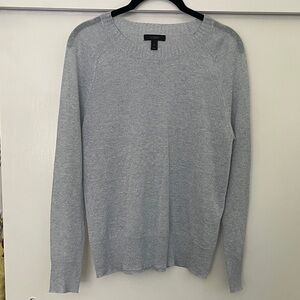 J. Crew Light Blue and Silver Metallic Crewneck Sweater